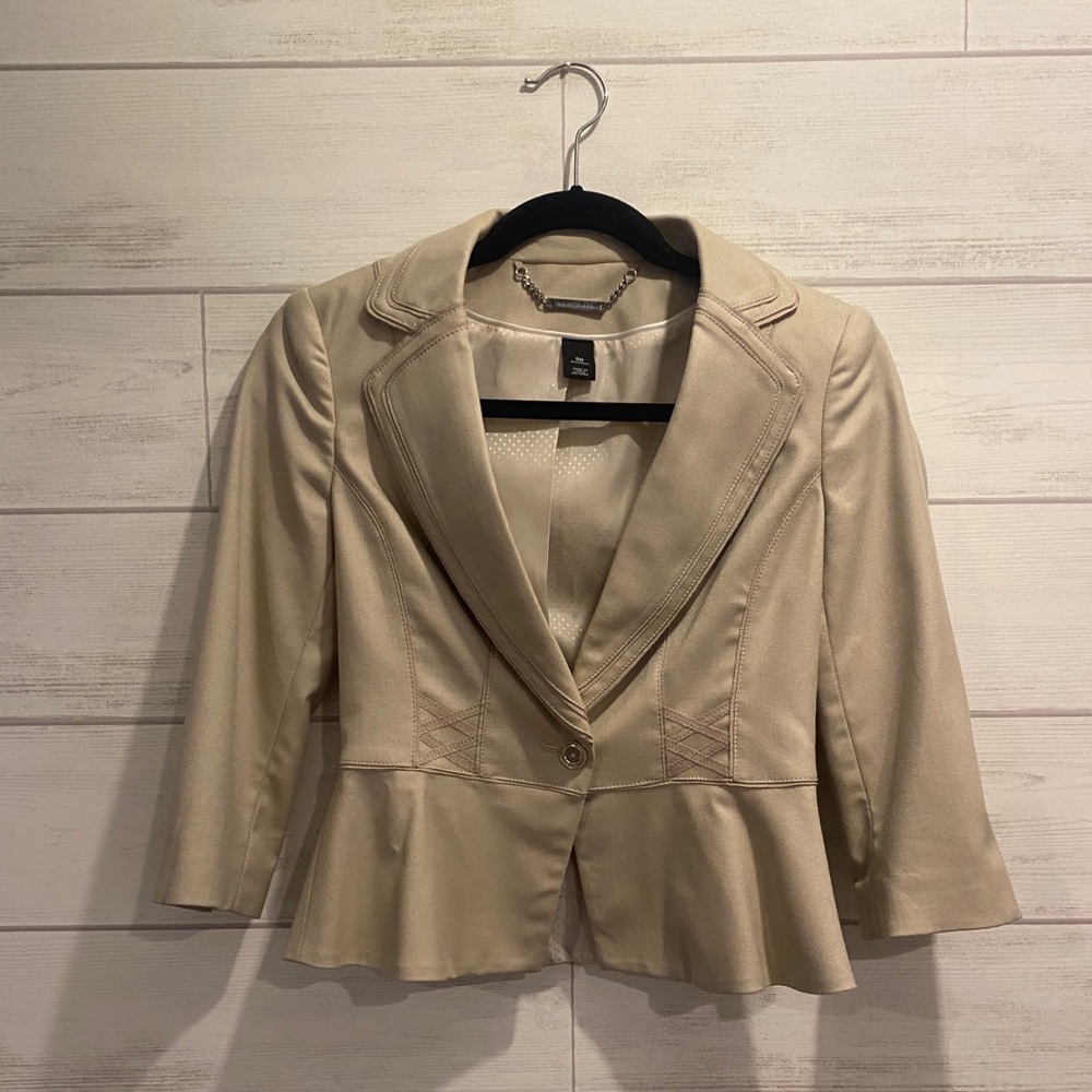 White House Black Market Khaki/Tan Blazer